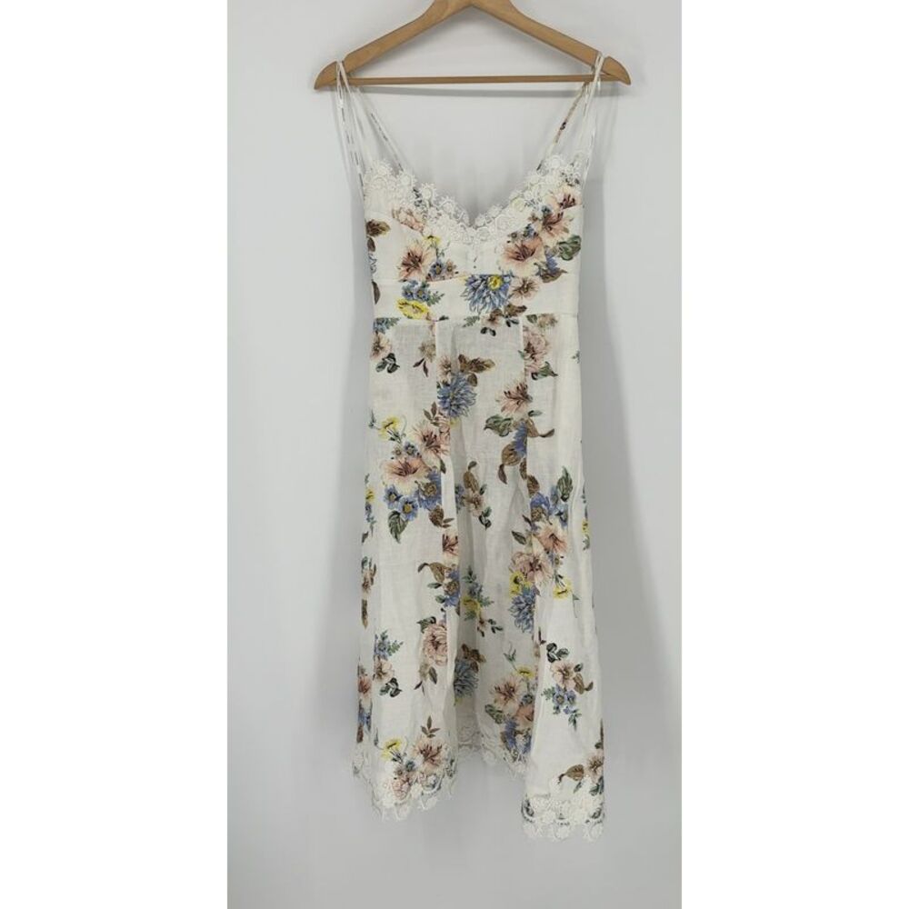 Zimmermann Linen Appliquéd Picnic Dress